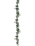 Mini English Ivy Garland W/ 165 Silk Leaves 6' Long - Set of 12, Floral Home by Artificial Flowers