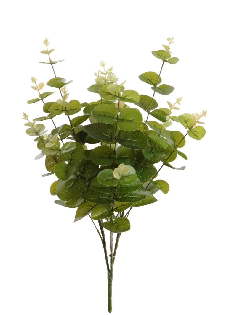 Set of 24 - Premium 20" Eucalyptus Bushes with 75 Leaves - Lifelike, Low-Maintenance Artificial Greenery for Indoor/Outdoor Decor - Ideal for Home, Events, Office Styling