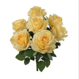 Rose Bush w/ 7 Silk Blooms 20" - 4 PACK