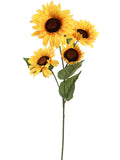 26" Sunflower Stem Set - Lifelike Artificial Flowers for Home Decor, Weddings, and Crafts - Vibrant Yellow Blooms, Versatile and Realistic Design, Floral Home by Artificial Flowers