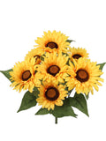 21" Sunflower Bush Set - Lifelike Artificial Flowers for Home Decor, Weddings, and Crafts - Vibrant Yellow Blooms, Realistic and Versatile Floral Arrangements