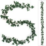 6' Common English Ivy Artificial Ivy Vine - Faux Ivy Garland with 185 Fake Ivy Leaves