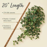 Fake Mini English Ivy Bush with 274 Leaves - 20"