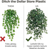 Mini English Ivy Bushes, 26" Long with 450 Lifelike Silk Leaves – Floral