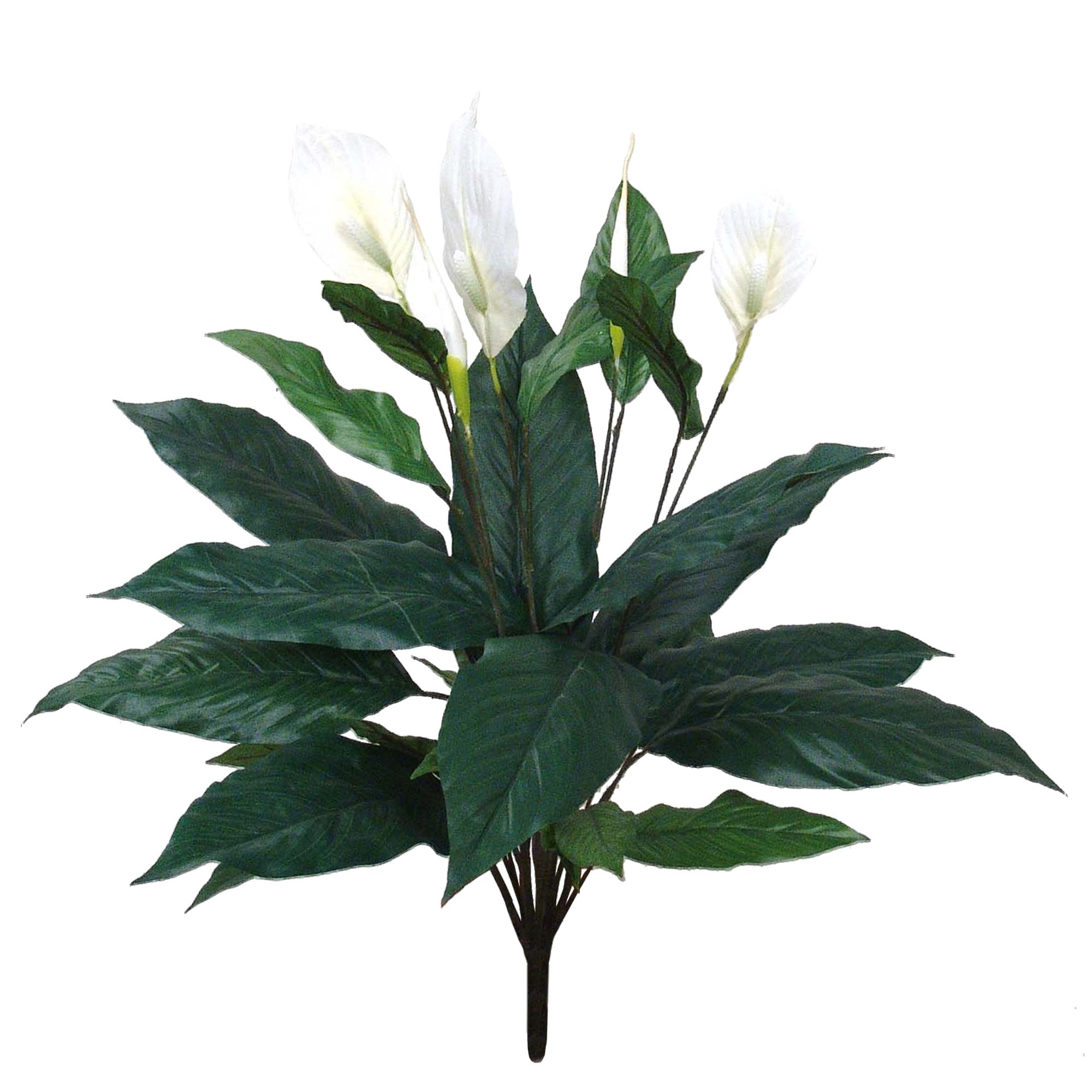 Lush 30" Spathiphyllum Plant - Realistic Greenery for Home Decor, Office, and Natural Air Purification