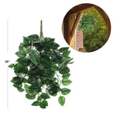 Lush 23" Pothos Leaf Bush 117L - Lifelike Artificial Greenery for Home Decor, Wedding Arrangements, and DIY Crafts, Floral Home by Artificial Flowers