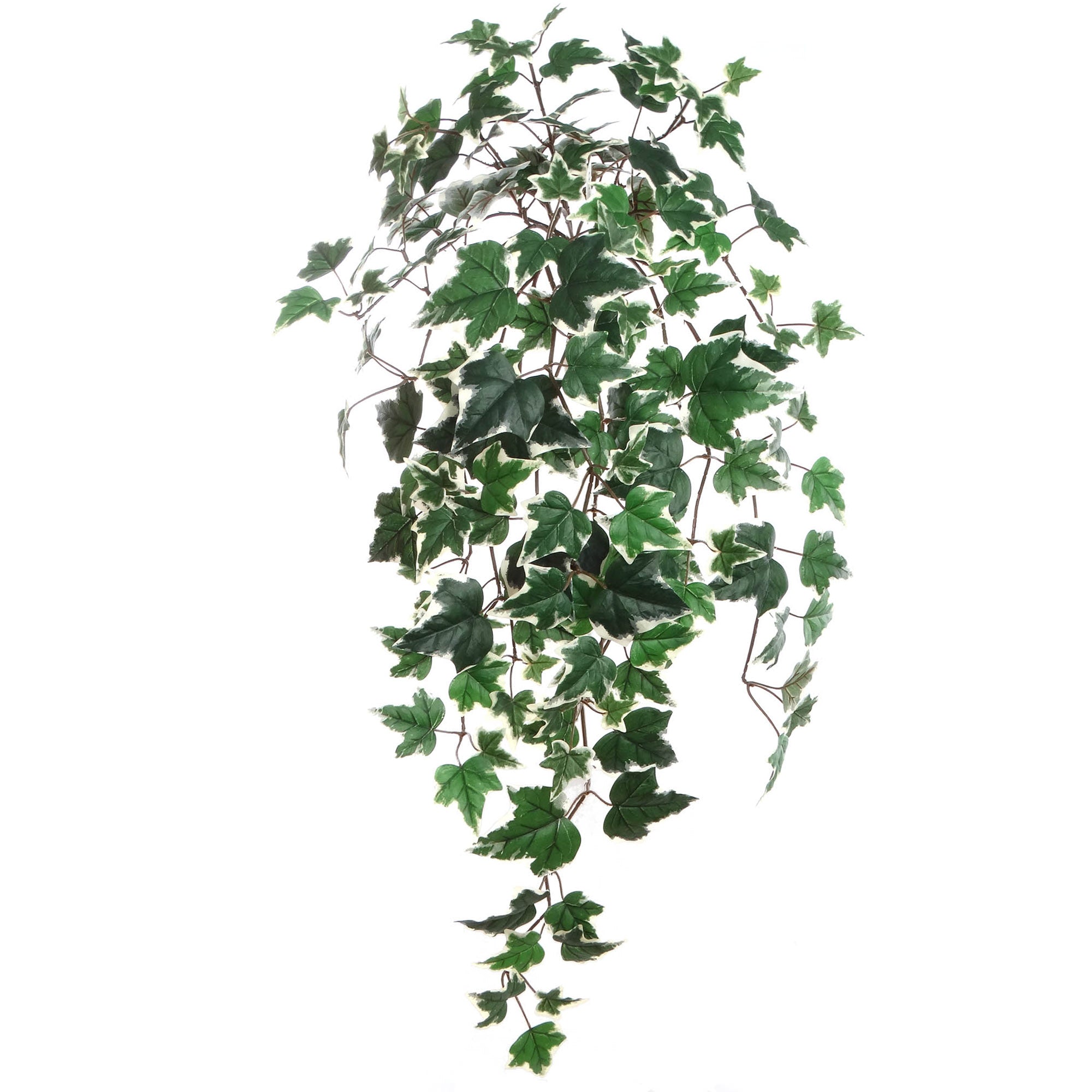 Vibrant 33" Variegated English Ivy Bush 157L - Lifelike Artificial Greenery for Home Decor, Wedding Arrangements, and DIY Crafts