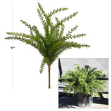 Artificial Lavender Cedar Faux Bush 17", 18 Fronds, Indoor/Outdoor