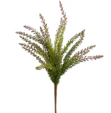 3PC 17" Lavender Cedar Bush – Faux Plant with 18 Fronds, UV Safe