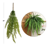 2PC 30" Fern Hanging Bush Faux