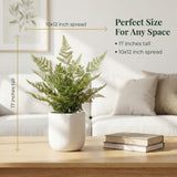 Artificial Leather Leaf Faux Bush 17", Indoor Home Decor