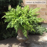 2PC All Weather Boston Fern Plant With 7 Silk Fronds - 28" Wide