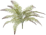 Artificial Dusted River Fern Bush 20", 7 Fronds