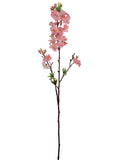Pink Cherry Blossom Branches with Lifelike Silk Flowers (24 Pack) - 33"