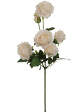Faux Rose Spray with 5 Blooms & 1 Bud, Set of 3 - 27