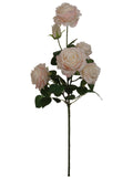 Faux Rose Spray with 5 Blooms & 1 Bud - 27"