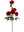 Faux Rose Spray with 5 Blooms & 1 Bud - 27" - 
    Red