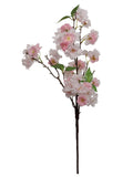 2PC 25" Light Pink Cherry Blossom Spray – Realistic Floral Stem