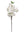 Artificial Cherry Blossom Branches 25", Silk Petals, Bendable Wire - 
    White