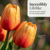 Artificial Tulip Bundle, 13" – 9 Faux Stem Spring Flowers