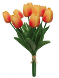 Artificial Tulip Bundle, 13" – 9 Faux Stem Spring Flowers