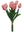 Artificial Tulip Bundle, 13" – 9 Faux Stem Spring Flowers - 
    Pink