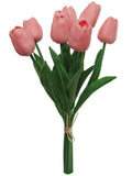 Artificial Tulip Bundle, 13" – 9 Faux Stem Spring Flowers