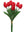 Artificial Tulip Bundle, 13" – 9 Faux Stem Spring Flowers - 
    Red