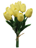 Artificial Tulip Bundle, 13" – 9 Faux Stem Spring Flowers