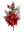 Iced Poinsettia Pine Pick with Silk Flowers - 
    Red