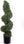 UV Resistant Outdoor Faux Potted Boxwood Spiral Topiary - 36" - 
    Green