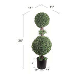 33" Boxwood Ball x2 - Set of Lifelike Artificial Boxwood Topiary Spheres for Stylish Indoor and Outdoor Decor. Create Stunning Visual Impact with these UV Resistant Faux Greenery