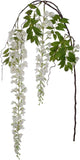 Artificial Hanging Wisteria Branch with Silk Flowers