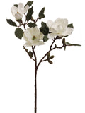 Premium Set of 24 White Magnolia Spray - 19" Stunning Lifelike Faux Flowers - Perfect Home Decor Accents - Top Rated Wedding & Event Centerpieces