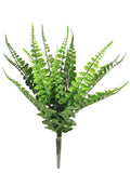 Vibrant 14" Buckler Fern Bush Set - 24 Piece Green, Ideal for Indoor Home Decor, Office Spaces, and Event Settings - Faux Botanical Accent