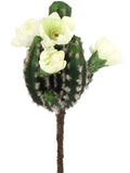 Premium 8.5" Flowering Cactus Picks, Set of 12 - Handcrafted Desert Plant Décor - Perfect for DIY, Terrariums, Home and Garden Decoration