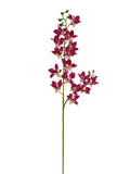 Lifelike 34-Inch Artificial Dendrobium Spray - Two Enchanting Sprays, 16 Purple Flowers with 8 Buds - Radiant Beauty for Exquisite Floral Arrangements & Home Decor