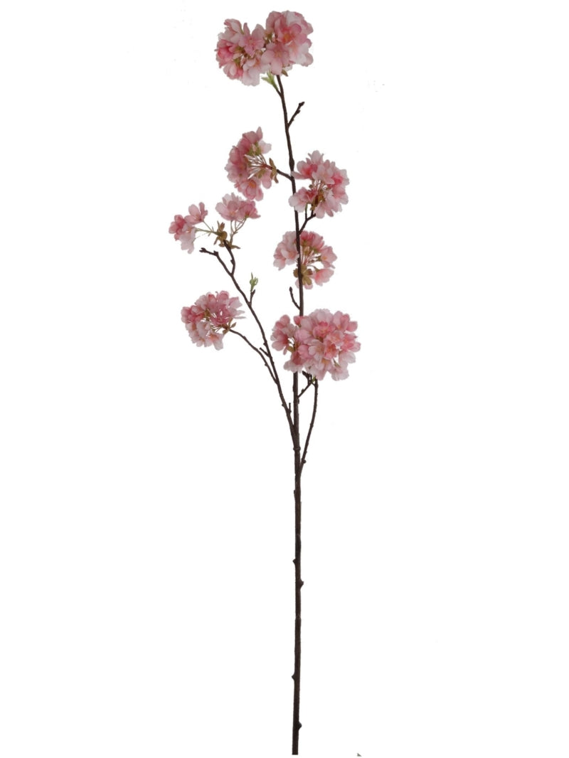Pink Cherry Blossom Branches with Lifelike Silk Flowers (12 Pack) - 43"