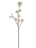 White Cherry Blossom Branches with Lifelike Silk Flowers (12 Pack) - 43"