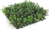 Artificial Boxwood Square Panels 12x12 Inch, UV-Resistant, Indoor/Outdoor, 12 Pack