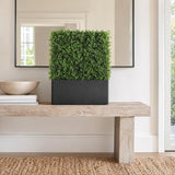 UV-Resistant Green Faux Boxwood Square Panels
