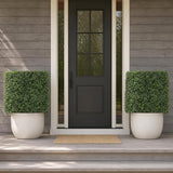 UV-Resistant Green Faux Boxwood Square Panels