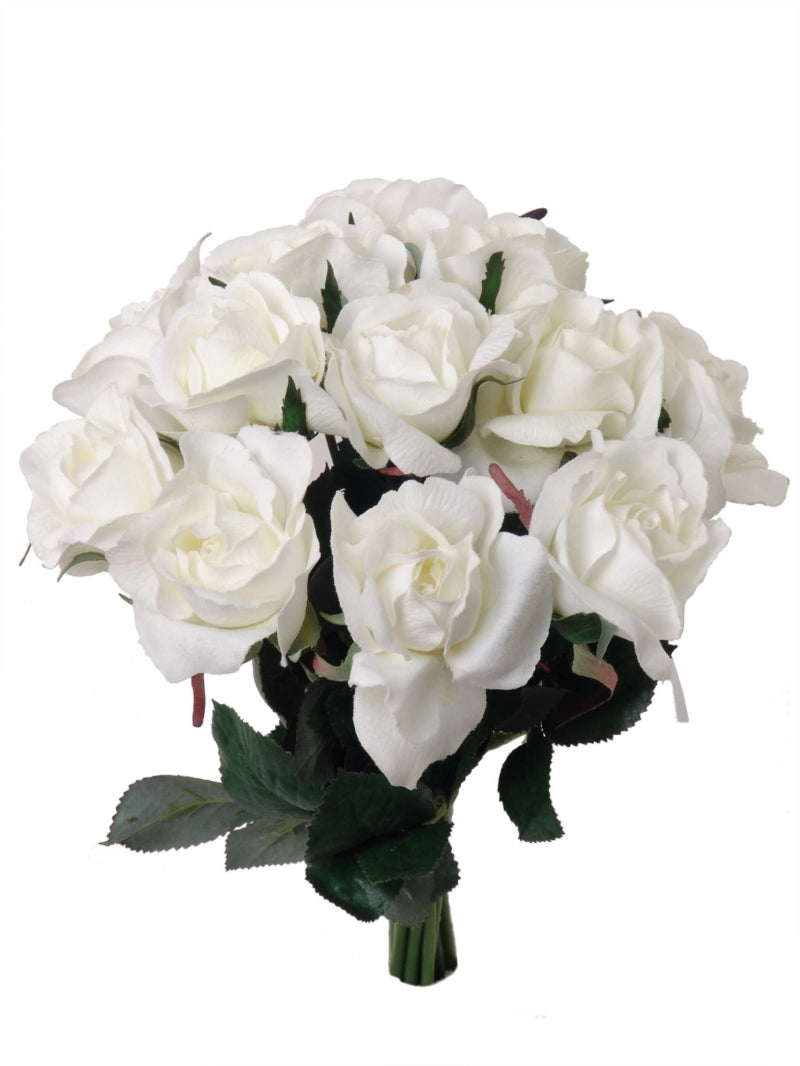 Refined 8.5" White Planter's Rose Pick - Ideal for Elegant Floral Designs and Crafts