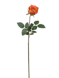 30" Orange Rose Bud - Lifelike Faux Flower - Realistic Floral Decor - Perfect for Home Decor, Weddings, and Events - Elegant Accent