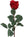Faux Rose Bud - 30" - 
    Red