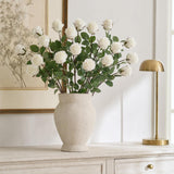 White Artificial Rose Bud - 30"