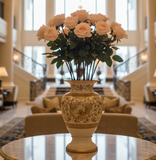 12pc 27” Real Touch Mauve Rose – 4” Diameter Artificial Flower