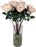 Artificial Real Touch Mauve Rose, 4" Bloom, 27" Long Stem