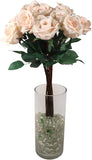 Artificial Real Touch Mauve Rose, 4" Bloom, 27" Long Stem