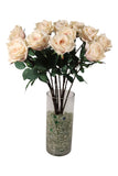 27" Real Touch Pink Rose Artificial Flower with 4" Bloom – Lifelike Faux Floral Decor